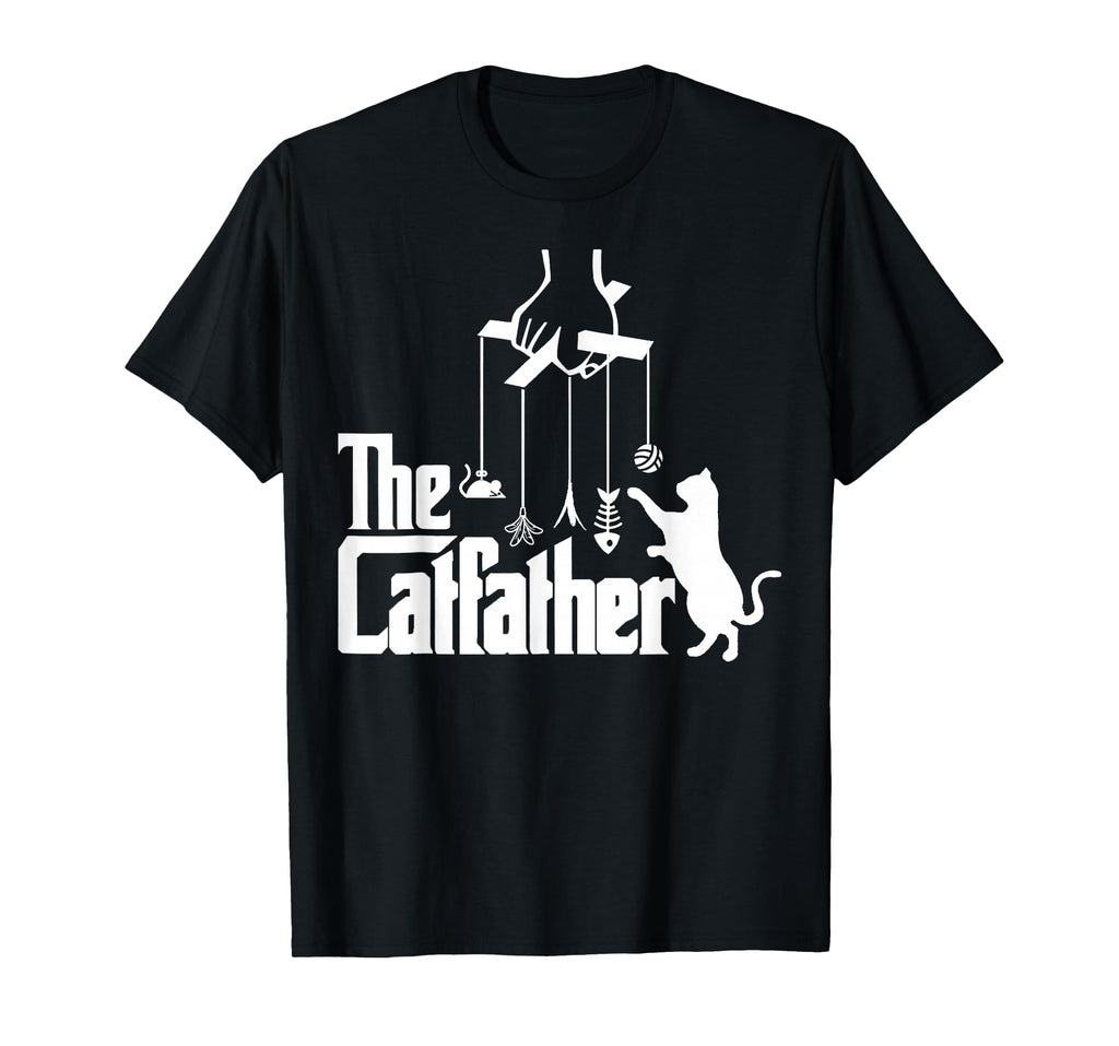 Funny Cat Dad Life The Catfather Fathers Day Mens Vintage T-Shirt
