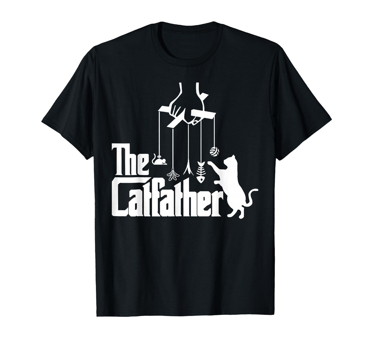 Funny Cat Dad Life The Catfather Fathers Day Mens Vintage T-Shirt