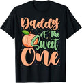 Daddy of The Sweet One Peach 1st Birthday on Peach T-Shirt