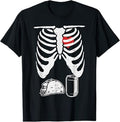Skeleton Pregnancy Taco Beer Xray Halloween Soon Dad T-Shirt