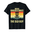 Disc Golf Art For Grandpa Men Dad Disc Golf Player Disc Golf T-Shirt