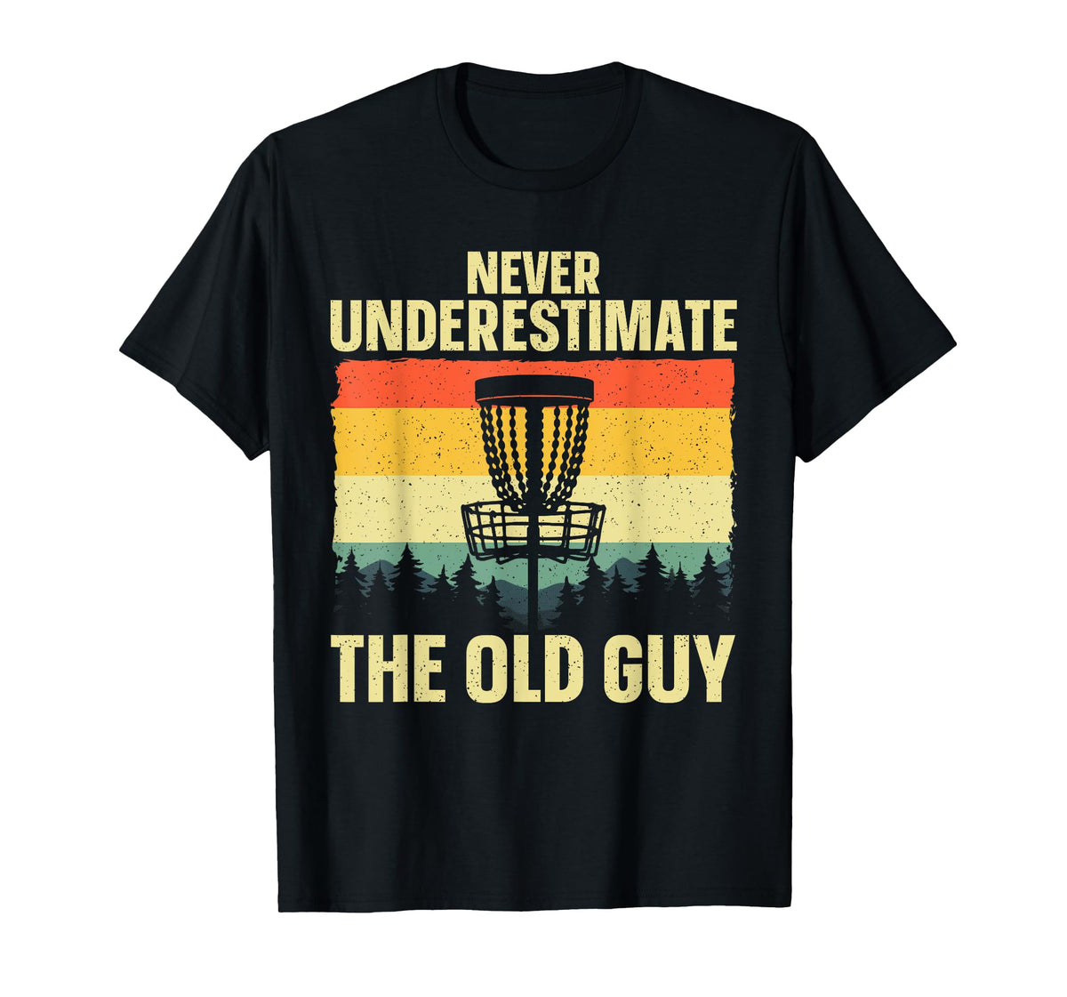 Disc Golf Art For Grandpa Men Dad Disc Golf Player Disc Golf T-Shirt