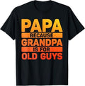 Papa Art For Grandpa Men From Grandkids Father's Day Papa T-Shirt