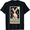 Sphynx Cat Tarot Card Hairless Cat Mom Cat Dad Women's Men's T-Shirt, Small, Black