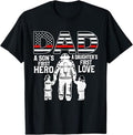 Proud Firefighter Dad Daddy Fireman Dad Father’s day Men T-Shirt
