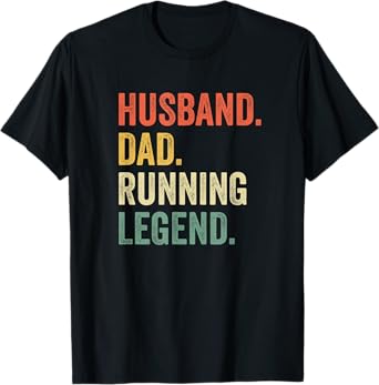 Funny Runner Husband Dad Running Legend Vintage T-Shirt