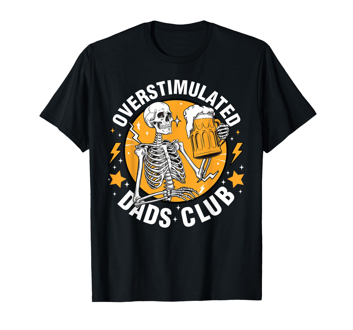 Groovy Overstimulated Dads Club Fathers Day Funny Trendy Dad T-Shirt