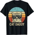 Cat Daddy Retro Cat Sunglasses Cool Cat Dad Gift Fathers Day T-Shirt for Men Women Girls Kids