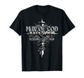 Man Of God Husband Dad Papa Cross Fathers Day Christian Men T-Shirt