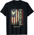 USA American Flag - Chicken Dad T-Shirt