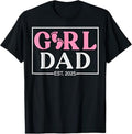 Dad Est. 2025 Logo New Dad Of Girl To Be 2025 Daddy Mens T-Shirt