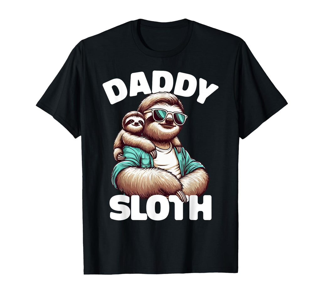 Daddy Sloth Sunglasses Funny Tee Father's Day Sloth Dad T-Shirt