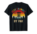 Mens Best Grandad By Par Vintage Disc Golf Father's Day T-Shirt