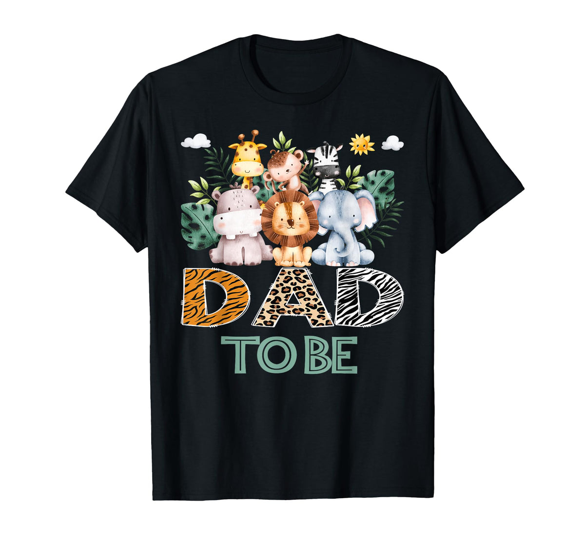 Soon To Be Dad Jungle Animal Safari Gender Reveal T-Shirt