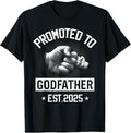 Promoted To Godfather Est 2025 Pregnancy Announcement T-Shirt