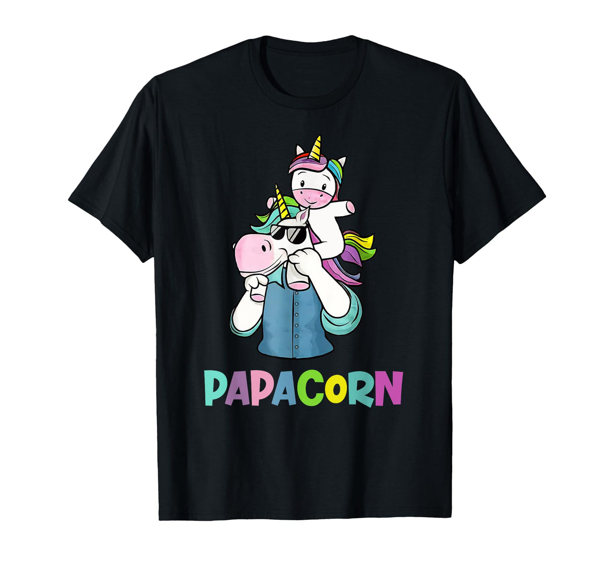 Papacorn Unicorn Father's Day Gift For Daddy T-Shirt