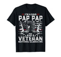 Mens I'm A Dad Pap Pap T Shirt Veteran T-Shirt