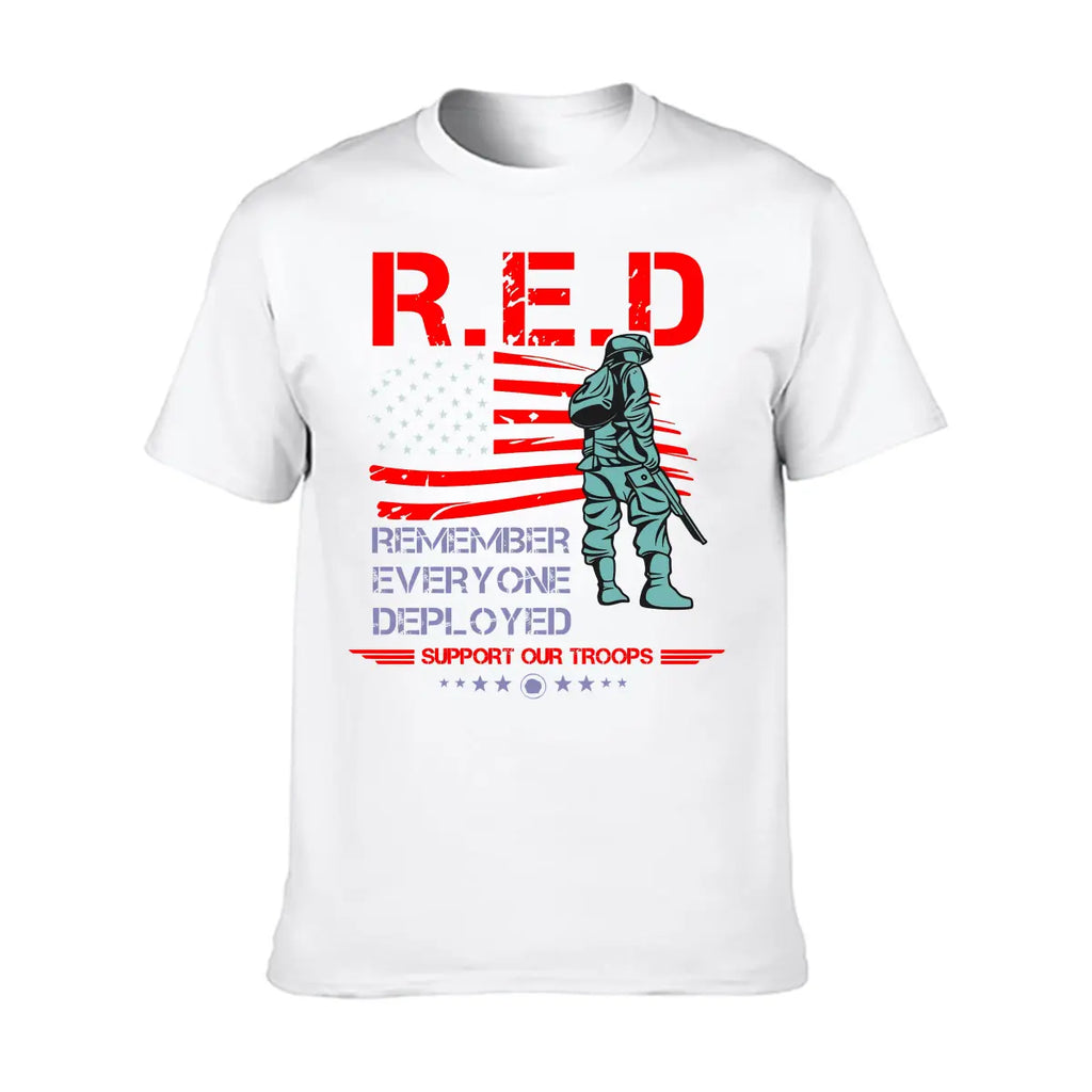 100%25 pure cotton for both men and womenRed Friday Military Shirt, Remember Everyone Deployed T-Shirt