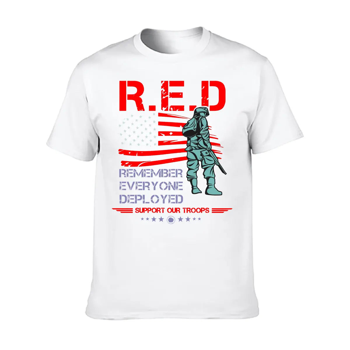 100%25 pure cotton for both men and womenRed Friday Military Shirt, Remember Everyone Deployed T-Shirt