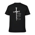 The Way, The Truth, The Life T-Shirt - Bold Cross Design with Inspirational Scripture, Relaxed Fit, Short Sleeve, Machine Washable - Menswear, Christian Apparelfect Gift Classic Cotton