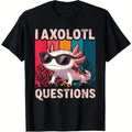 Colorful Axolotl Graphic TShirt for Boys and Girls Fun Casual Short Sleeve Tee with Soft Stretch Fabric Perfect for Summer Stylish Round Neck Cotton Printed Tee