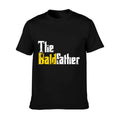 The Baldfather Humorous Cotton T-Shirt for Bald Men - Soft, Breathable & Durable with Yellow & White Print  Casual Round Neck, Short Sleeve  Ideal Birthday Gift  Sizes S-3XL