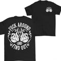 Skeleton Hand Graphic T Shirt And Hoodie With Funny Fck Around And Find Out Phrase Casual Humorous Gift For Him Her Or Dad