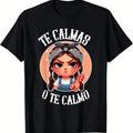 Women Shirt Shor Sleeves Black  Spanish Chancla Sarcastic Spanish Mom T-Shirt Top Womenswear Golf Gift T-Shirt For Men And Women