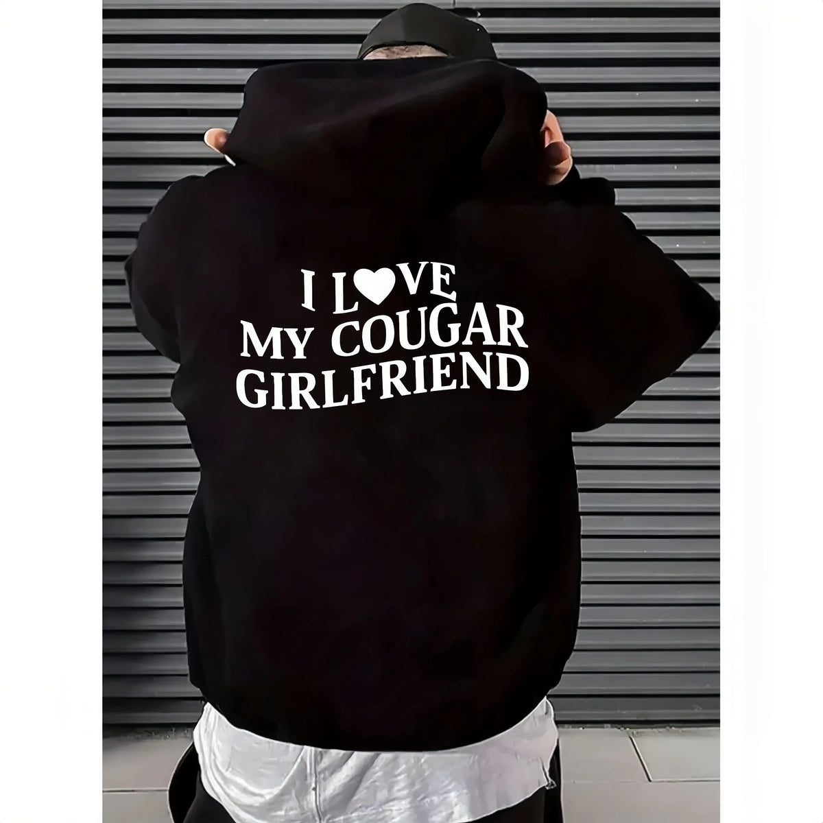 Trendy T - Shirt with a Bold Declaration: Iconic 'I Love My Cougar Girlfriend' Typography for a Stand - out, Fashion - forward Look