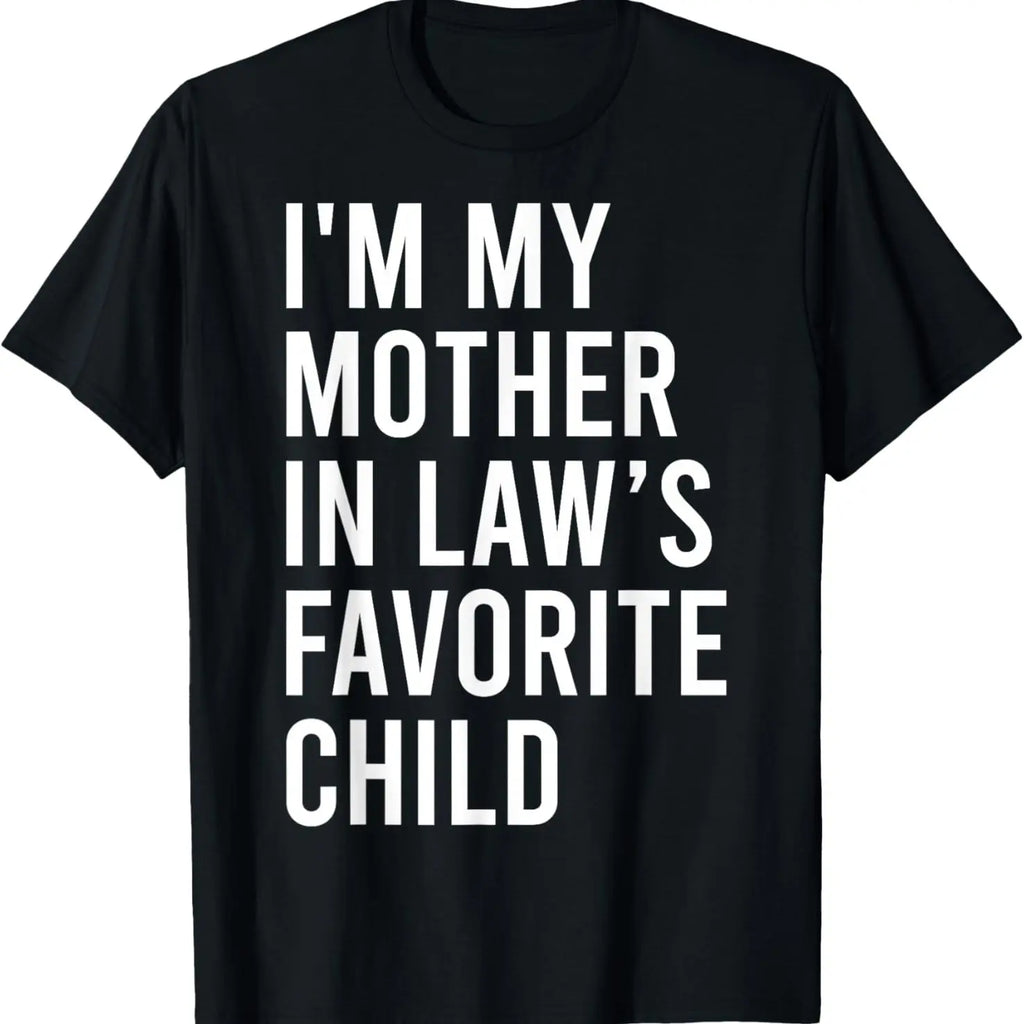 Funny Moms Favorite Son Daughter I'm Mom's Favorite T-Shirt Golf Gift T-Shirt For Men and Women