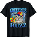 100%25 cotton Comfort Cotton Lollipop Cat Meme Greetings Huzz Funny Silly Cats Brainrot T-Shirt