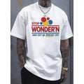 Humorous Men's Printed T-Shirt with "Stop Guessing, Bring Up the Bread" and Smiling Slices Illustration