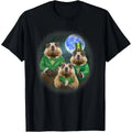Funny Three Groundhog Moon 3 Groundhog Head St Patricks Day T-Shirt