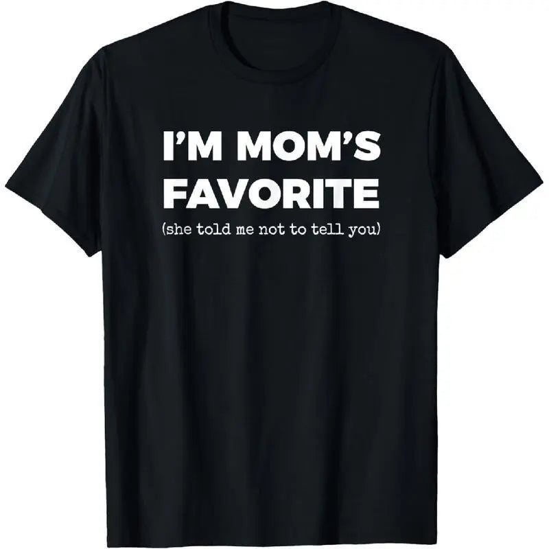 Funny Moms Favorite Son Daughter I'm Mom's Favorite T-Shirt Golf Gift T-Shirt For Men and Women