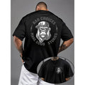 Bad Choices Make Good Stories Chimpanzee Print Men's T-shirt, Menswear,Men's Solid Color Crewneck Tee for Gym & Casual