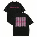 Jesus Loves You Pink Retro Graphic Tee Christian Faith Apparel Minimalist Religious Quote T-Shirt Casual Daily Wear Church Outfit Trendy Spiritual Top for Women